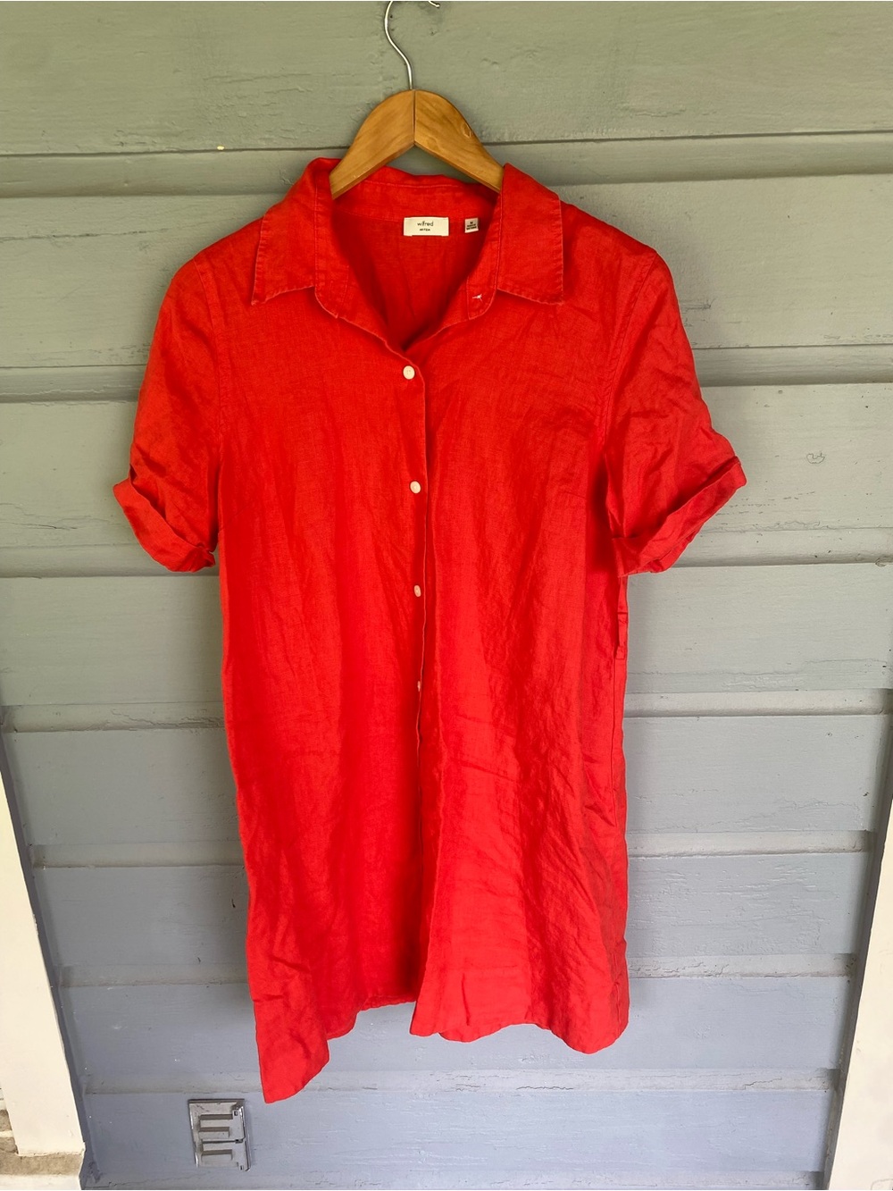 Wilfred Aritzia Linen Shirt Dress Sz M